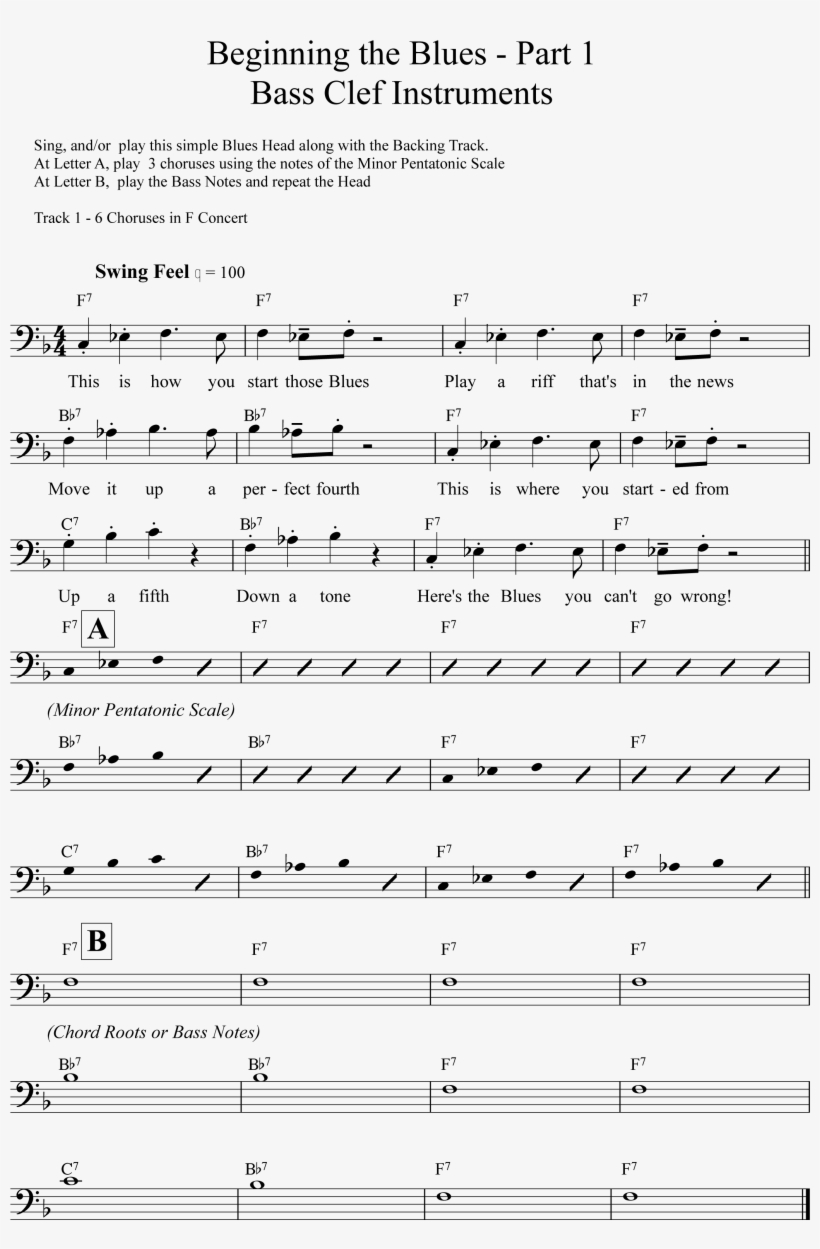 To Print The Notation For Part 1 Bass Clef - Sheet Music, transparent png #9733122