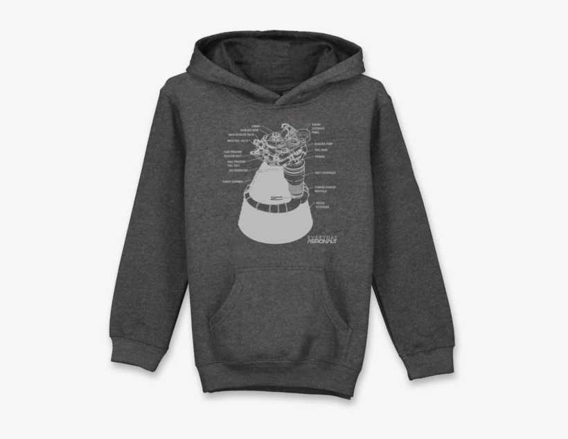 F-1 Engine Schematics Hoodie - Hoodie, transparent png #9733156