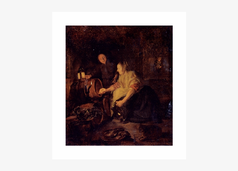 A Woman Drawing Wine From A Barrel - Woman Drawing Wine From A Barrel, transparent png #9734034