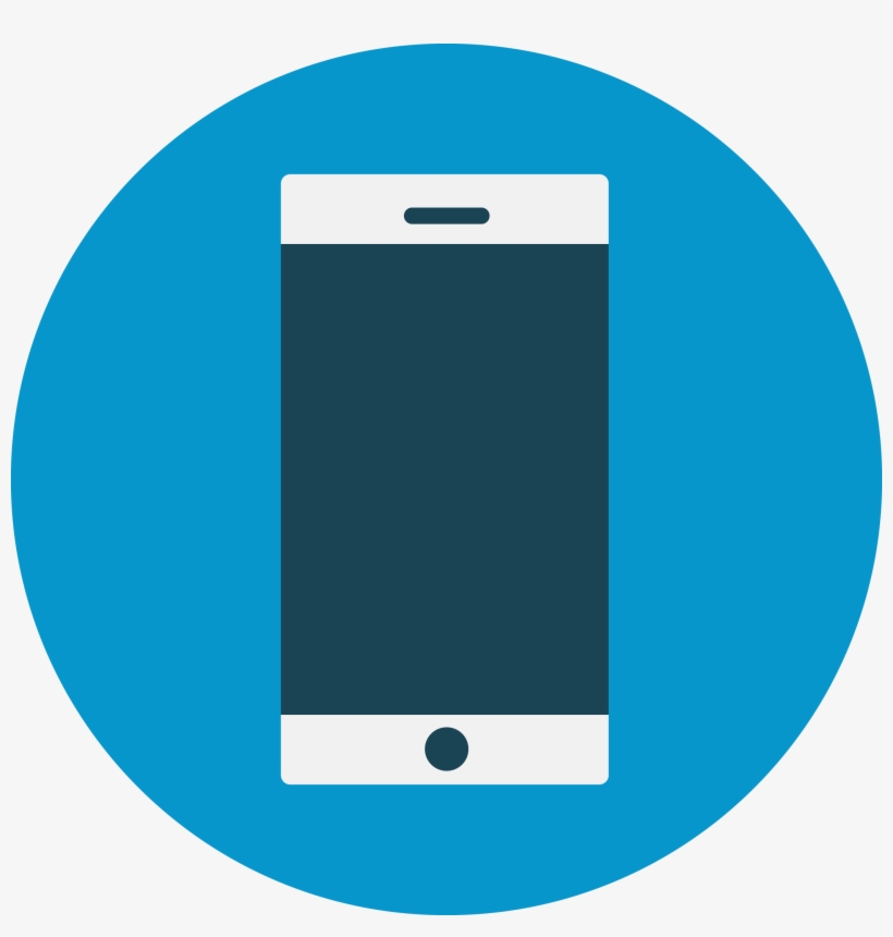 Mobile - E In A Blue Circle, transparent png #9734518