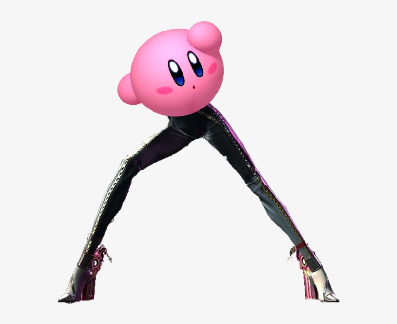 Image Image - Kirby With Bayonetta Legs, transparent png #9734623