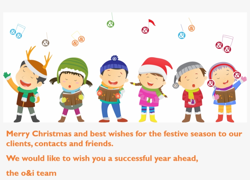 Best Wishes For The Festive Season From O&i Consulting - Christmas Singing Clipart, transparent png #9734771