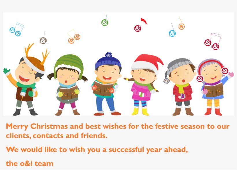 Best Wishes For The Festive Season From O&i Consulting - Christmas Singing Clipart, transparent png #9734771