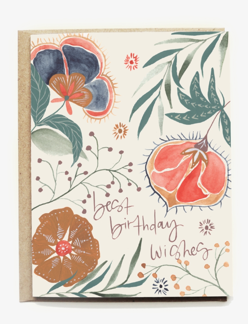 Best Wishes Birthday Card - Gooseberry, transparent png #9734947
