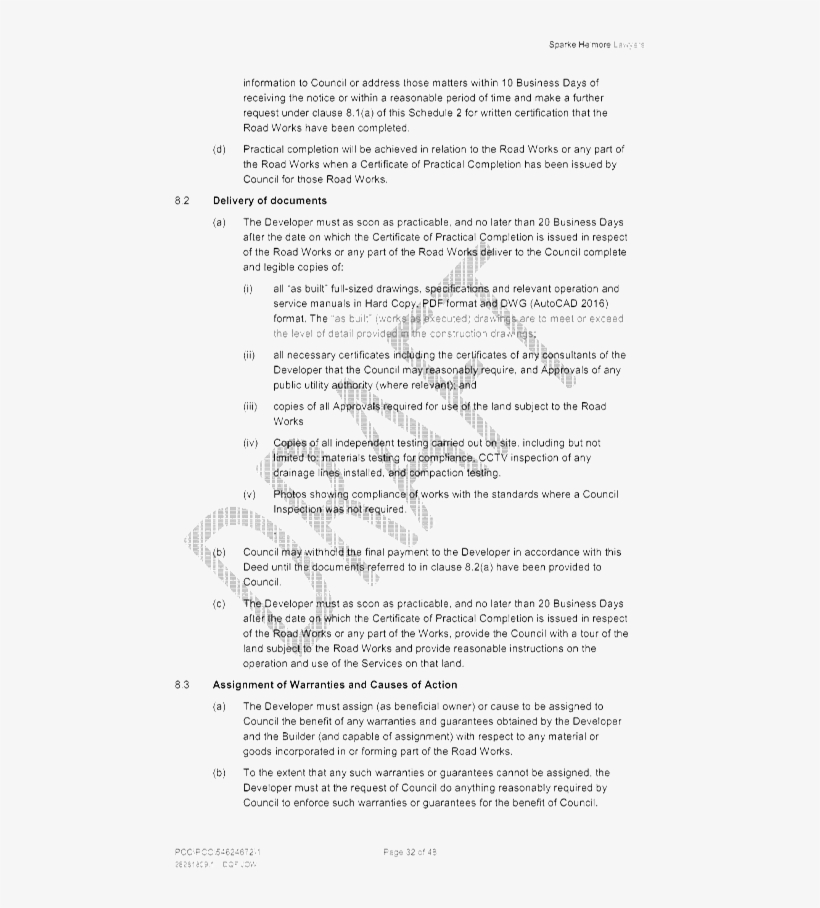 Certificate Of Practical Completion Template Australia - Document, transparent png #9736204