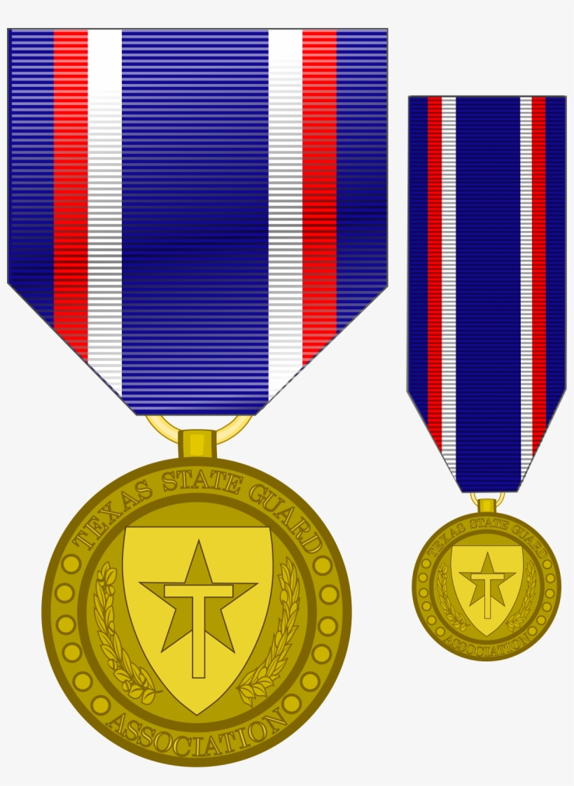 Former Texas State Guard Association Medal - Texas National Guard Medals, transparent png #9736207