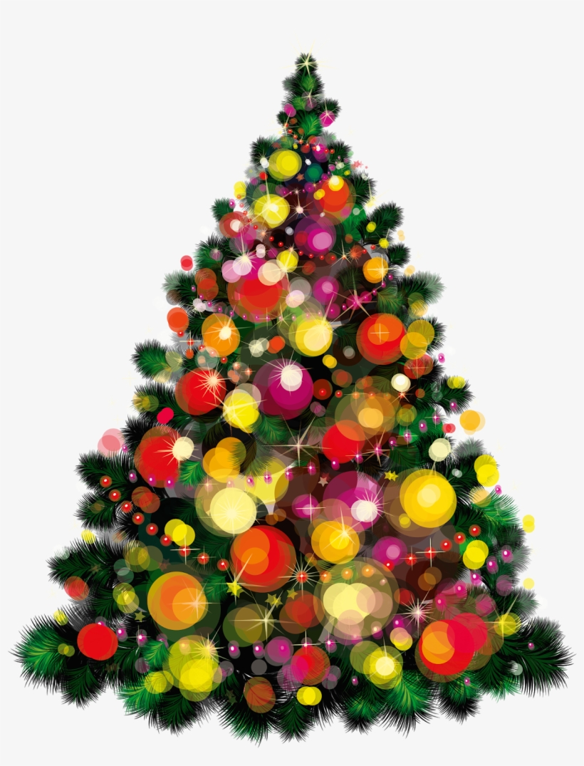 Christmas Tree Vector - Merry Christmas 2018, transparent png #9736742