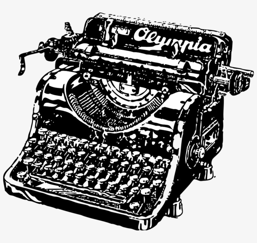 Typewriter Png, Download Png Image With Transparent - Typewriter Black And White, transparent png #9737287
