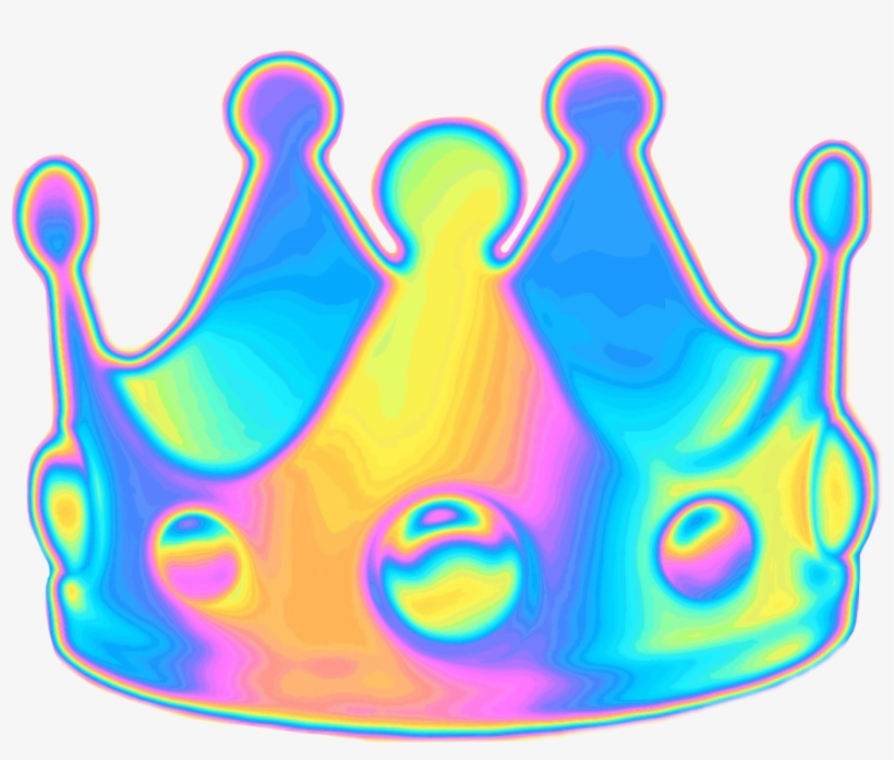 #holographic #holo #crown #emoji #queen #random #funny - Crown Emoji, transparent png #9737376