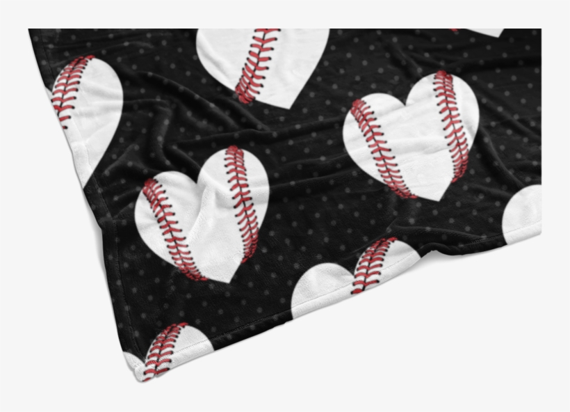 Baseball Lovers Heart Stitches Fleece Blanket - Baseball, transparent png #9737808