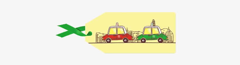 Street Taxis Gift Tag - Illustration - Free Transparent PNG Download ...