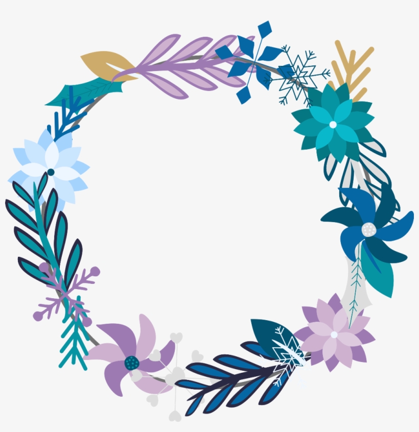 #winter #wreath #flowers #floral - Winter Wreath Transparent, transparent png #9738717