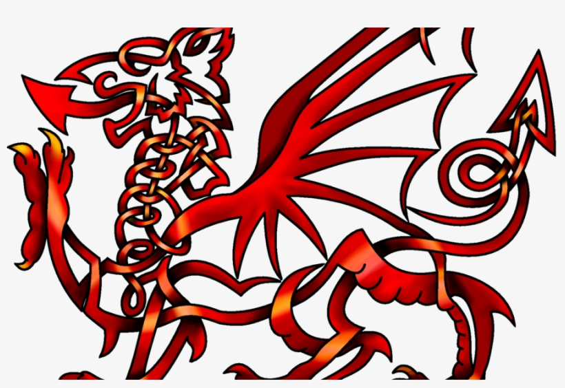 Celtic Knot Clipart Brave - Tattoo Of Welsh Dragon, transparent png #9738974