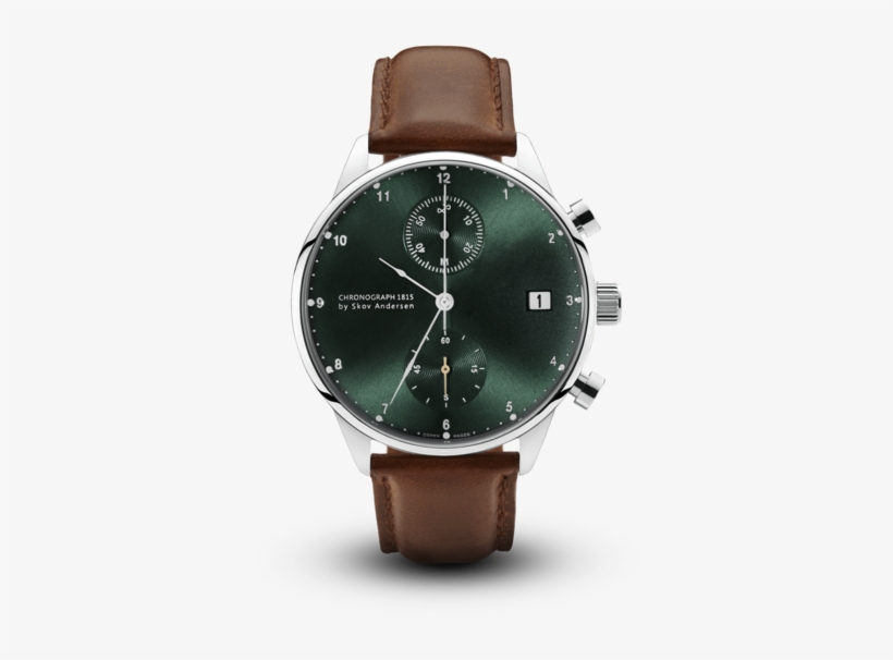 1815 Chronograph, Steel / Green Sunray - Chronograph 1815 By Skov Andersen, transparent png #9739484