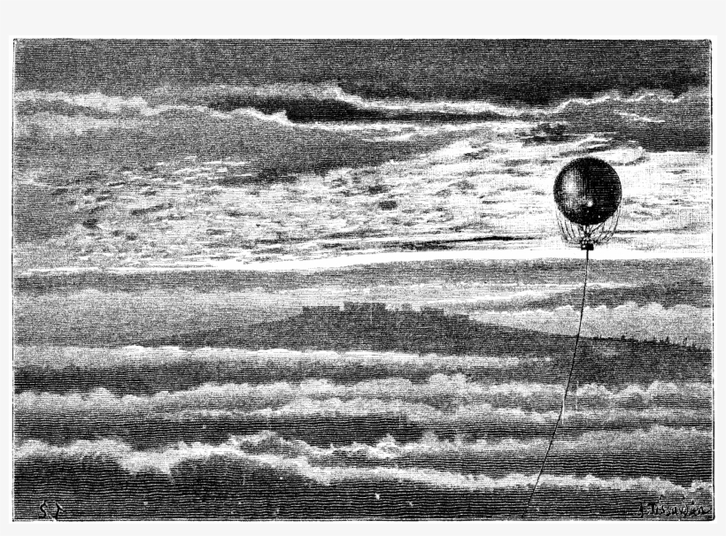 File - La Nature - 1878 - S2 - P237 Ballon Giffard - Monochrome, transparent png #9739580