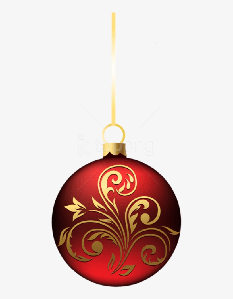 Free Png Large Transparent Bluered Christmas Ball Ornament - Red Christmas Ball Png, transparent png #9740664