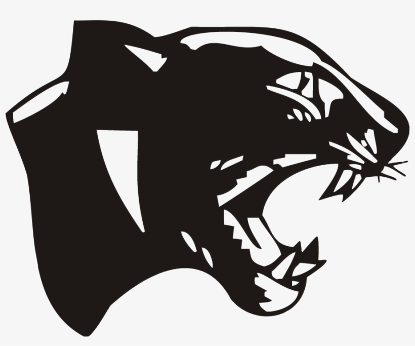 Black Pinart Big Cat Vector Of Yearbook - Derby Panther Png, transparent png #9742855