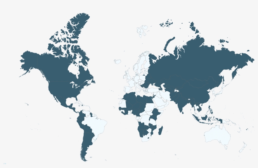Portfolio Outreach Of Luxflag Labelled Mivs - Png World Map Blue, transparent png #9743908
