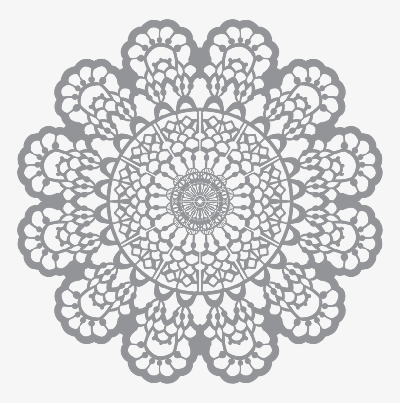 Doily - Free Art Therapy Colouring Pages, transparent png #9744085