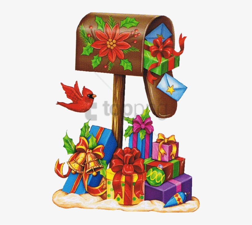 Free Png Christmas Mailbox Png Image With Transparent - Mailbox Christmas Art, transparent png #9744378