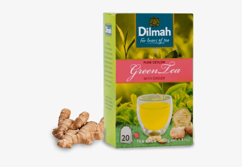 Pure Ceylon Green Tea With Ginger - Dilmah Green Tea Jasmine, transparent png #9744477