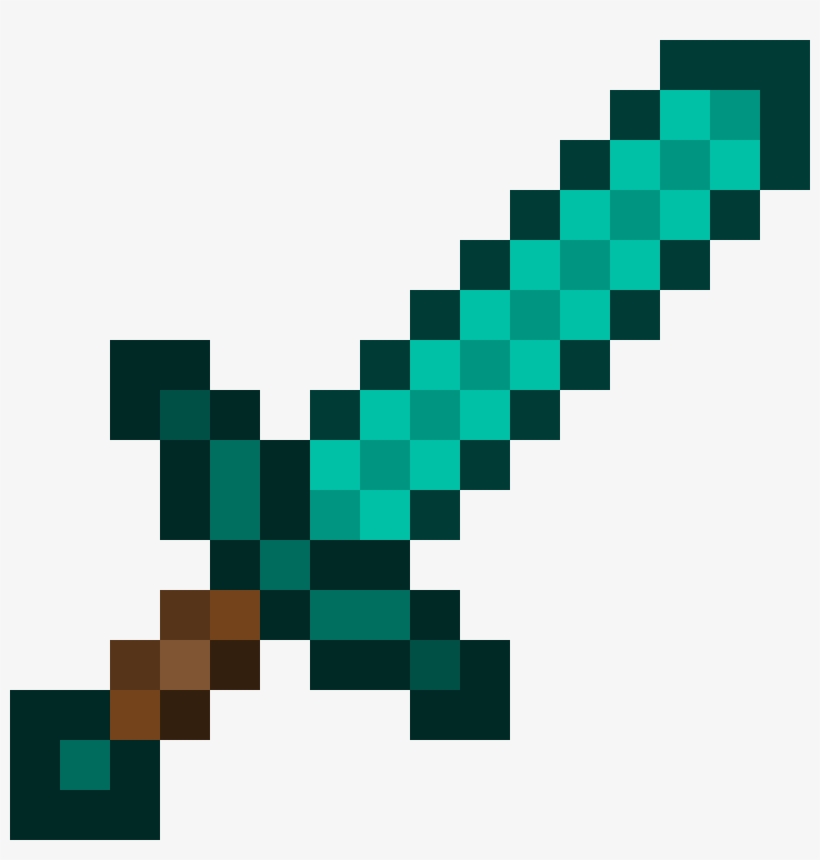 Diamond Sword 1024×1024 - Diamond Minecraft Sword, transparent png #9744552