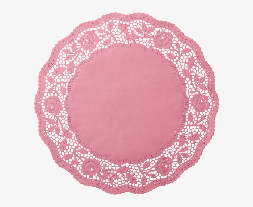 Doilies Rose, Ø 35cm - Tortenspitze Rosa, transparent png #9744800