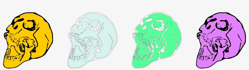 Pastel Skulls - Illustration, transparent png #9745249