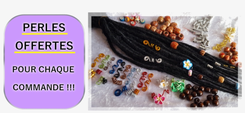 Pour Chaque Commande De Dreads Synthetiques = Des Perles - Bead, transparent png #9745840