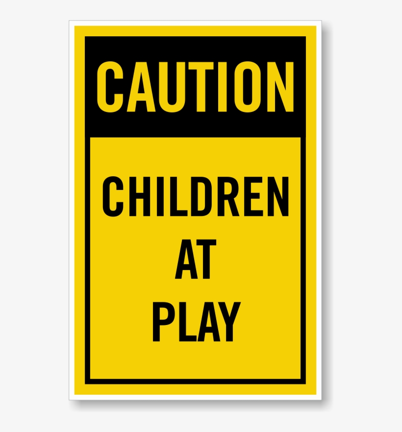 Caution Kids Playing Sign - Sign, transparent png #9746069