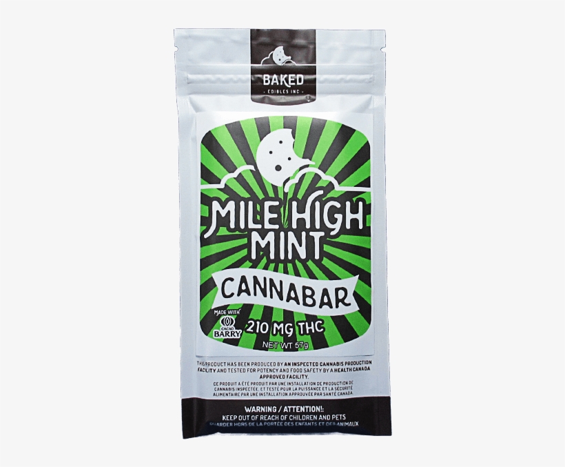 Mile High Mint Cannabar Written On A White, Green And - Cannabis, transparent png #9746495
