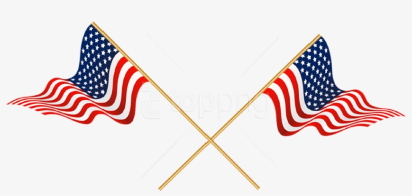 Free Png Download Usa Crossed Flags Png Images Background - American Flag Clipart Transparent, transparent png #9746732