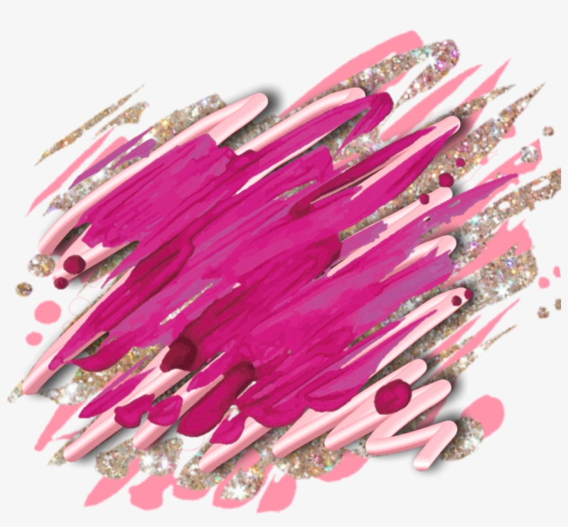 Brushstroke Smudge Smear Paint Decoration Overlay Scrapbooking - Earrings, transparent png #9746953