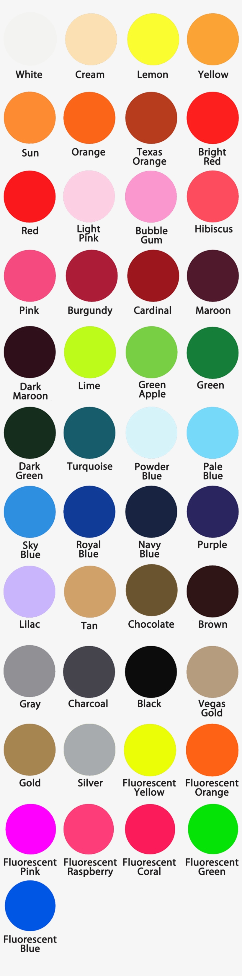 Easy Weed Vinyl Color Chart