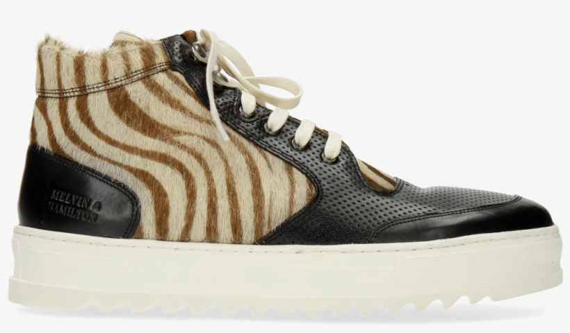 Sneakers Max 1 Perfo Hair On Black Zebra - Walking Shoe, transparent png #9747672