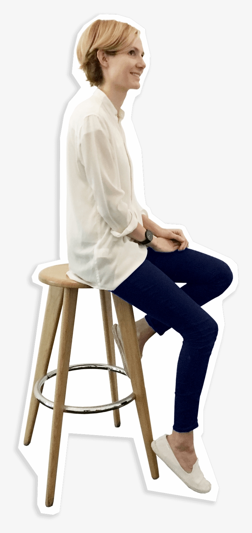 What I Offer - Sitting On Stool Png, transparent png #9747891
