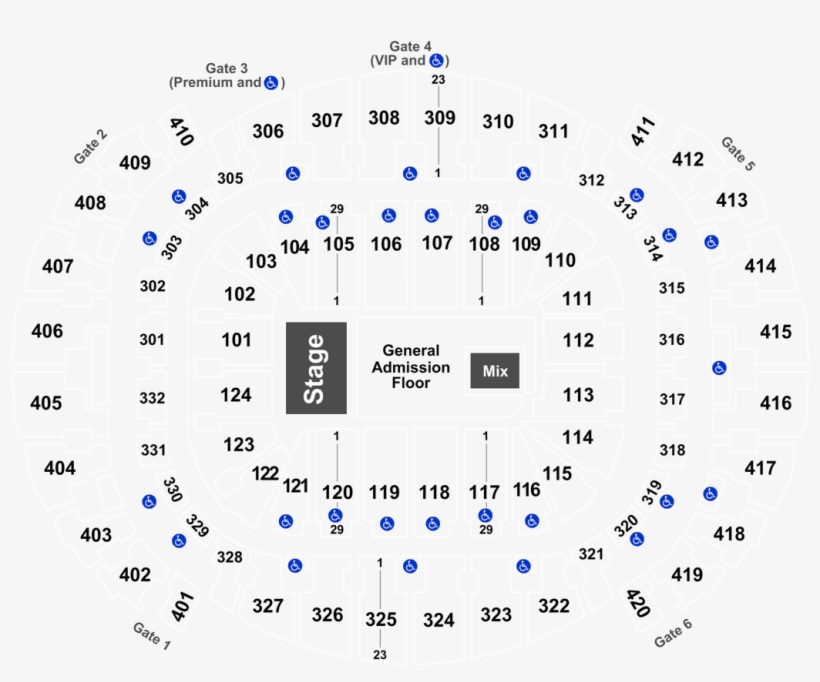 American Airlines Arena Section 105 Row 5, transparent png #9747959