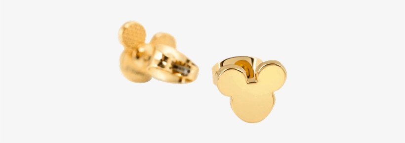 Gold Mickey Mouse Earrings, transparent png #9748077