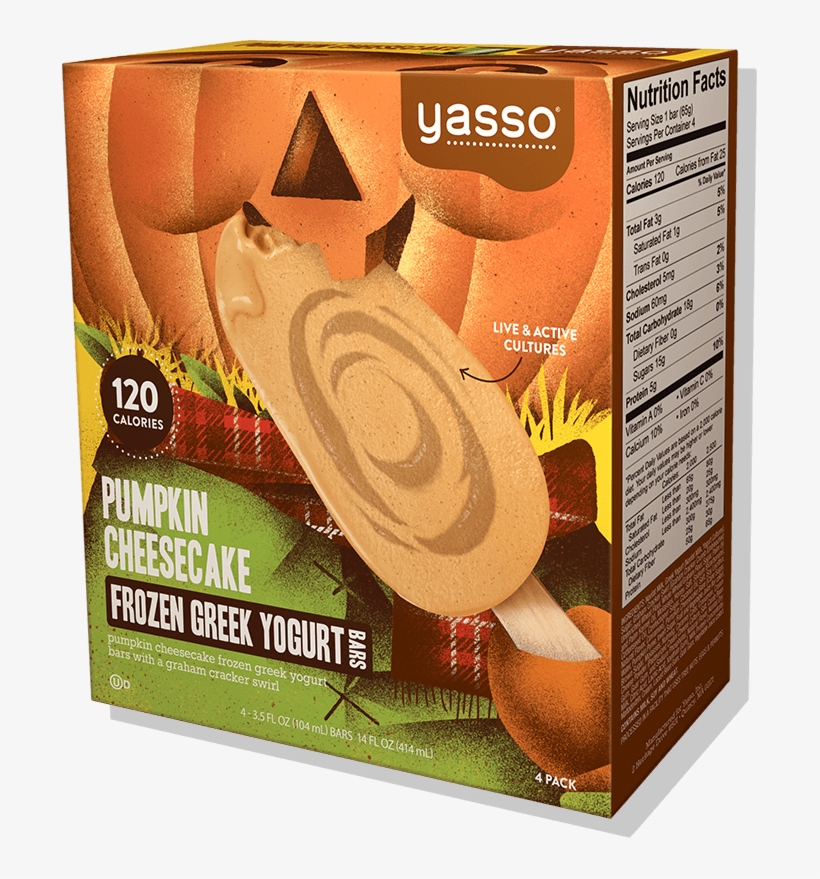 Freaky Good Flavor All Season Long - Yasso Pumpkin Cheesecake Bars, transparent png #9748581