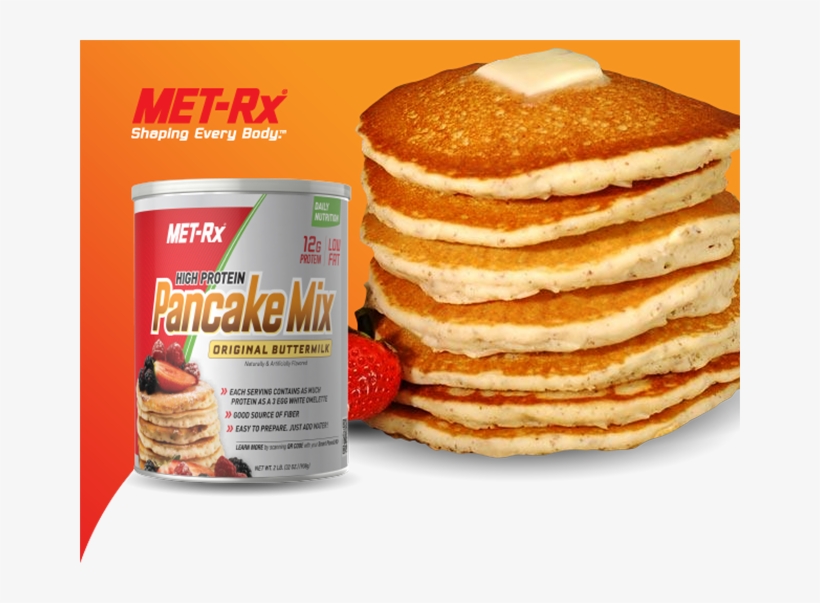 Met-rx High Protein Pancake Mix Review - Salty Almond Cheese Pancakes With Lard, transparent png #9748877