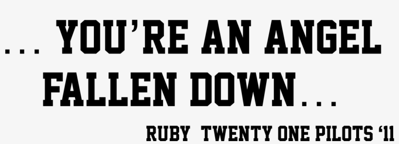Ruby Twenty One Pilots 2011 Groupie Shit - Ivory, transparent png #9749148
