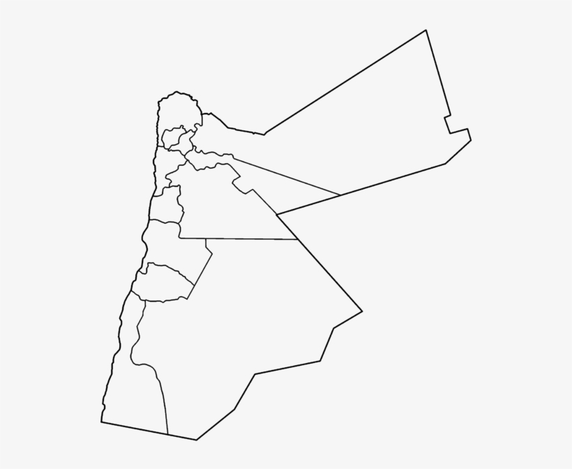 Jordan Governorates Blank - Jordania Mapa Png, transparent png #9749909