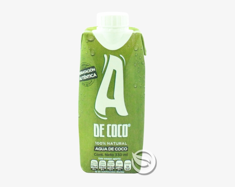 A De Coco, Agua De Coco, 330 Ml - Agua De Coco, transparent png #9750126