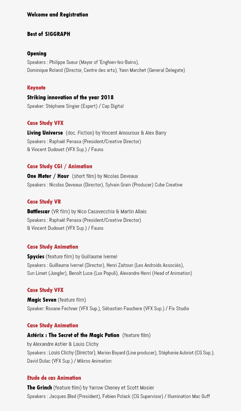 Welcome And Registration Best Of Siggraph Opening Speakers - Lettere Per Le Maestre, transparent png #9750128