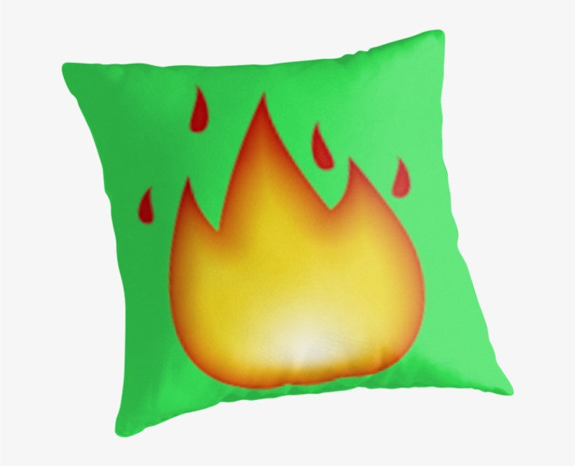 "flame Emoji" Throw Pillows Nojams Redbubble - Throw Pillow, transparent png #9750171