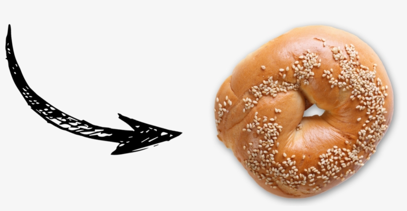 About Arrow Bagel Psdwebdesgr 2017 10 05t09 - Bun, transparent png #9751017