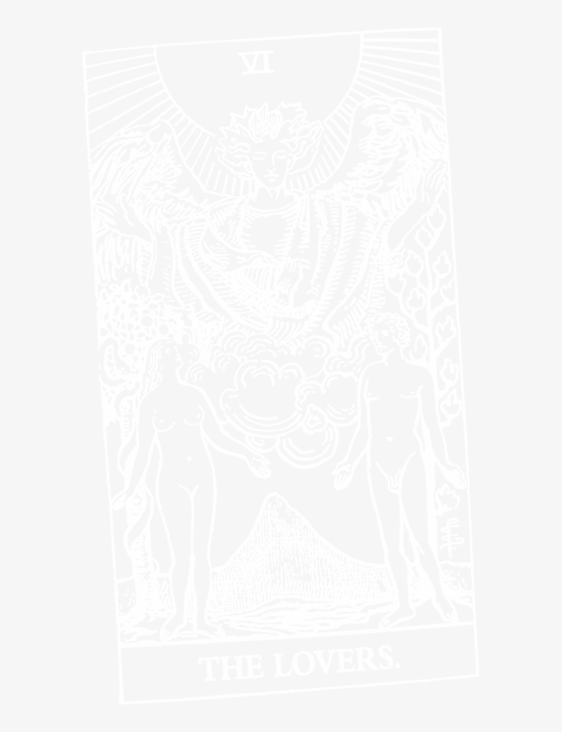 04 Lovers Sm Sq - Lovers Tarot Hanging, transparent png #9751275