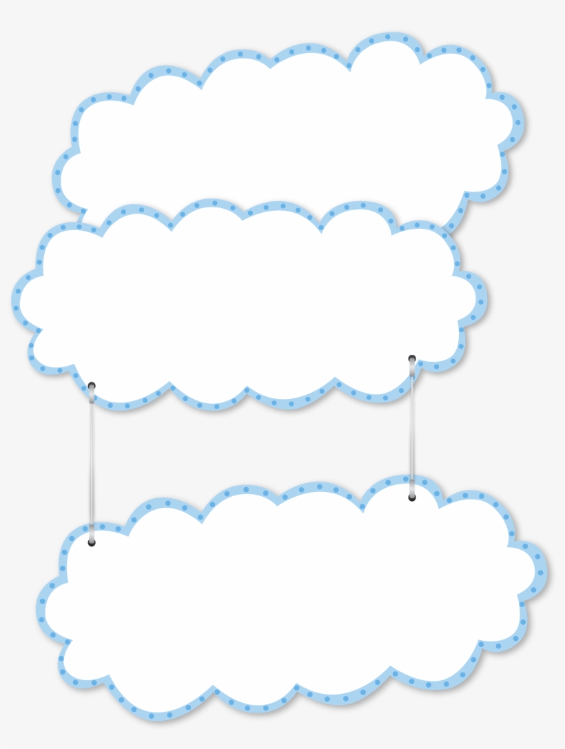 Blue Layout Wallpaper Cartoon Clouds Border Page Clipart - Portable Network Graphics, transparent png #9752086