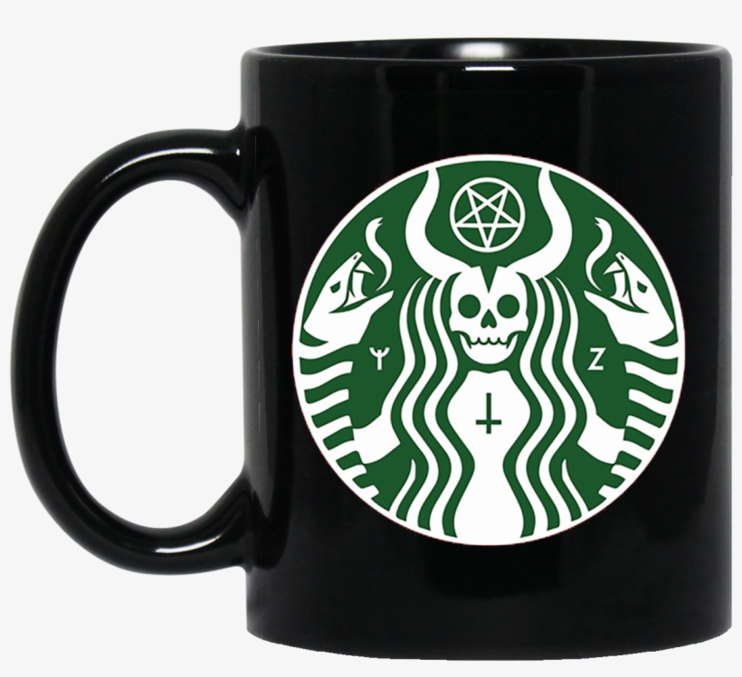 Starbucks Satan 804059552202 Black Mug 11oz - Starbucks New Logo 2011, transparent png #9752250
