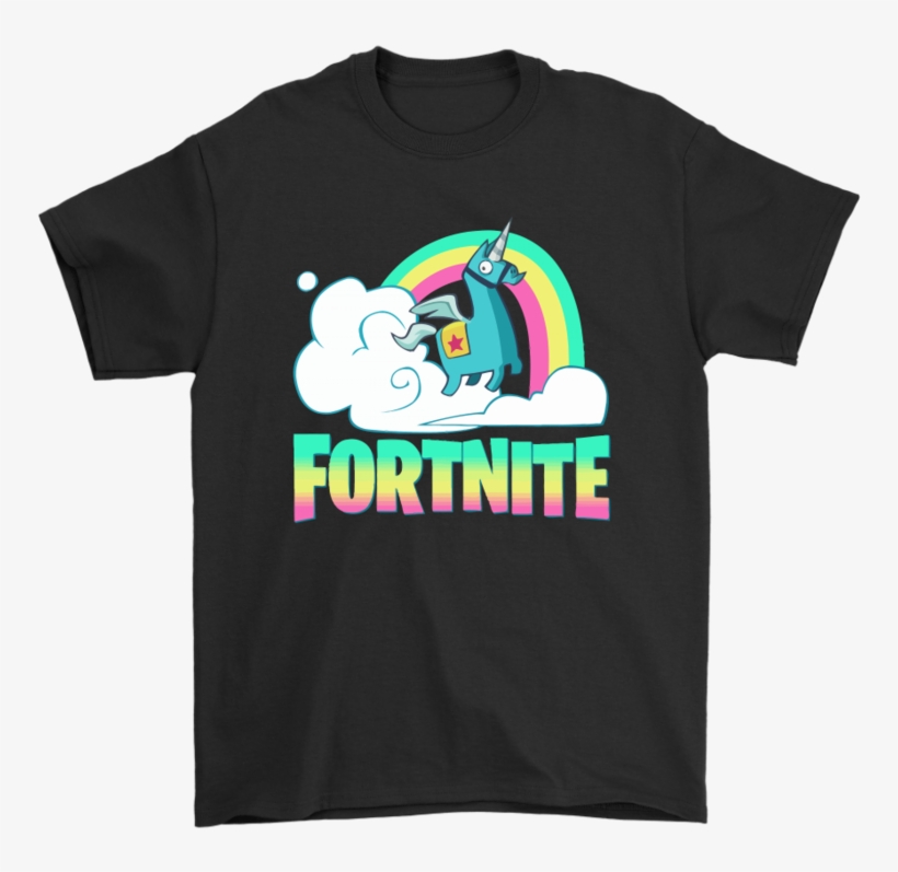 Fortnite Battle Royale Rainbow Llama Unicorn Shirts-potatotee - We Re Just Two Lost Souls Swimming Fish Bowl, transparent png #9752641